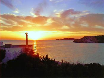Sonnenuntergang an der Cala Tarida Sonnenuntergang an der Cala Tarida
