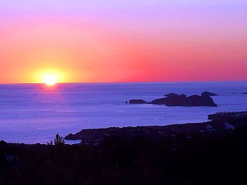 Sonnenuntergang - Blick auf die Cala Tarida