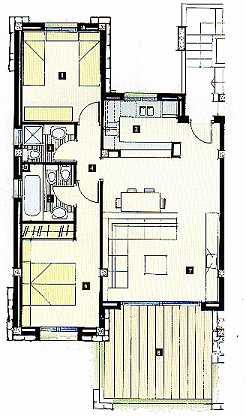 Der Grundriss von dem Appartement nahe Ibiza-Stadt
