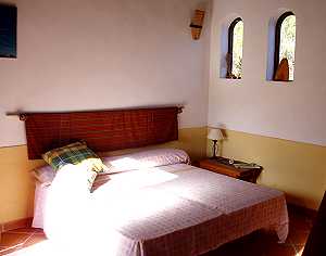 Schlafzimmer im Ferienhaus auf Ibiza