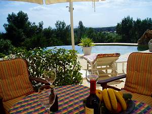 Blick zum Pool