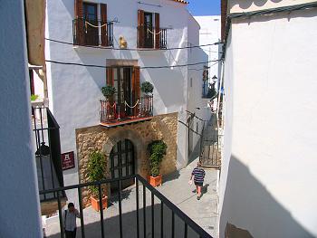 Blick vom Balkon in die Altstadt 